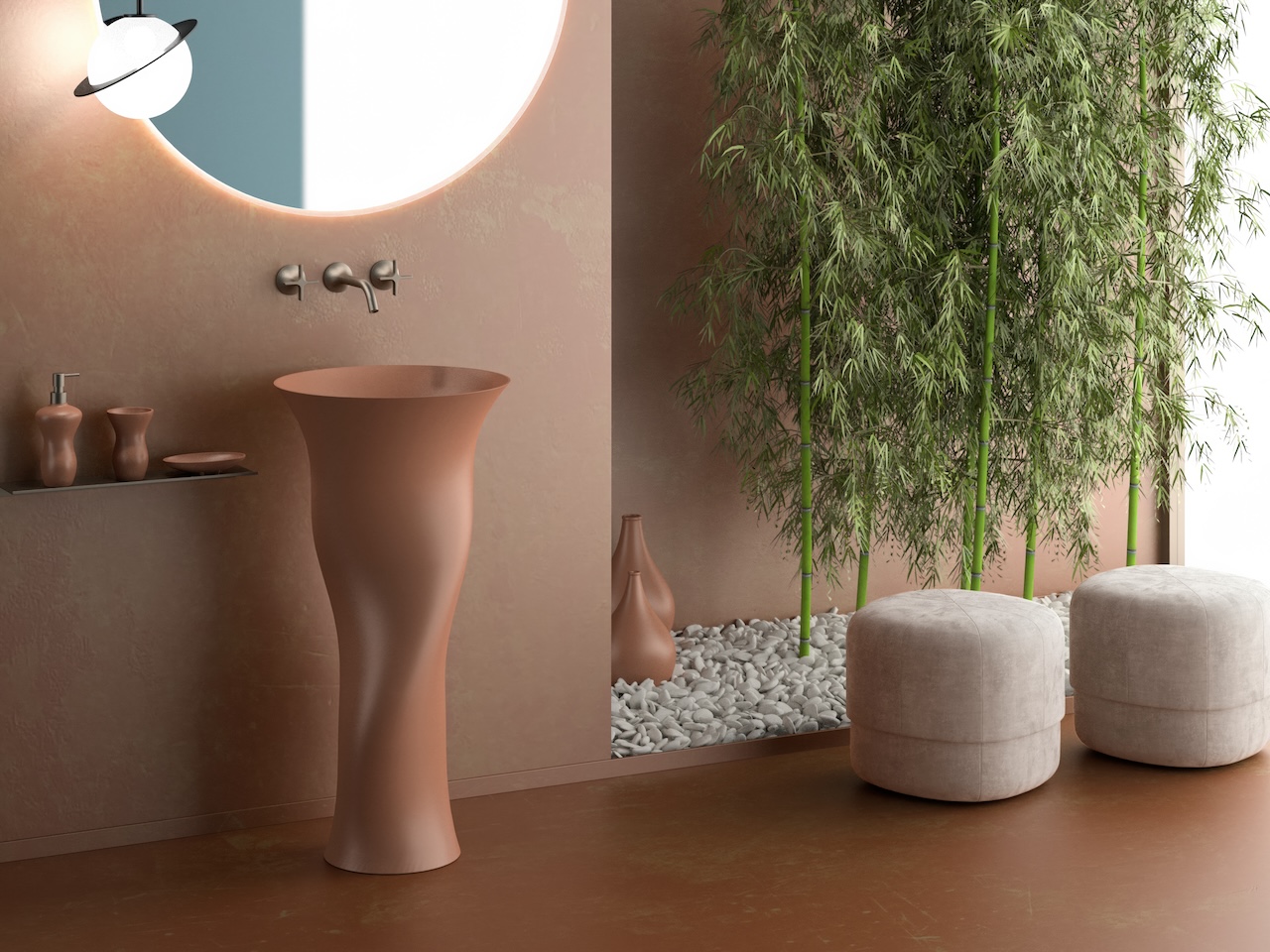 Glass Design dame praustuvas mocha mousse spalva vonios įranga vilniuje